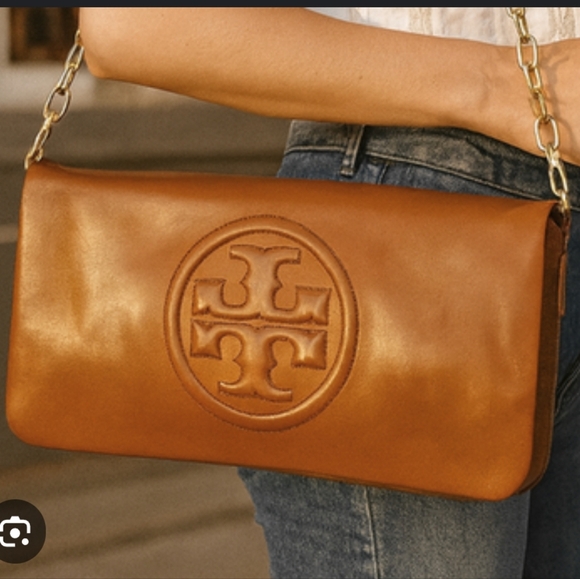 Tory Burch Brown Leather Shoulder Bag In Good Condition Normal Wear On Leather - Picture 10 of 10